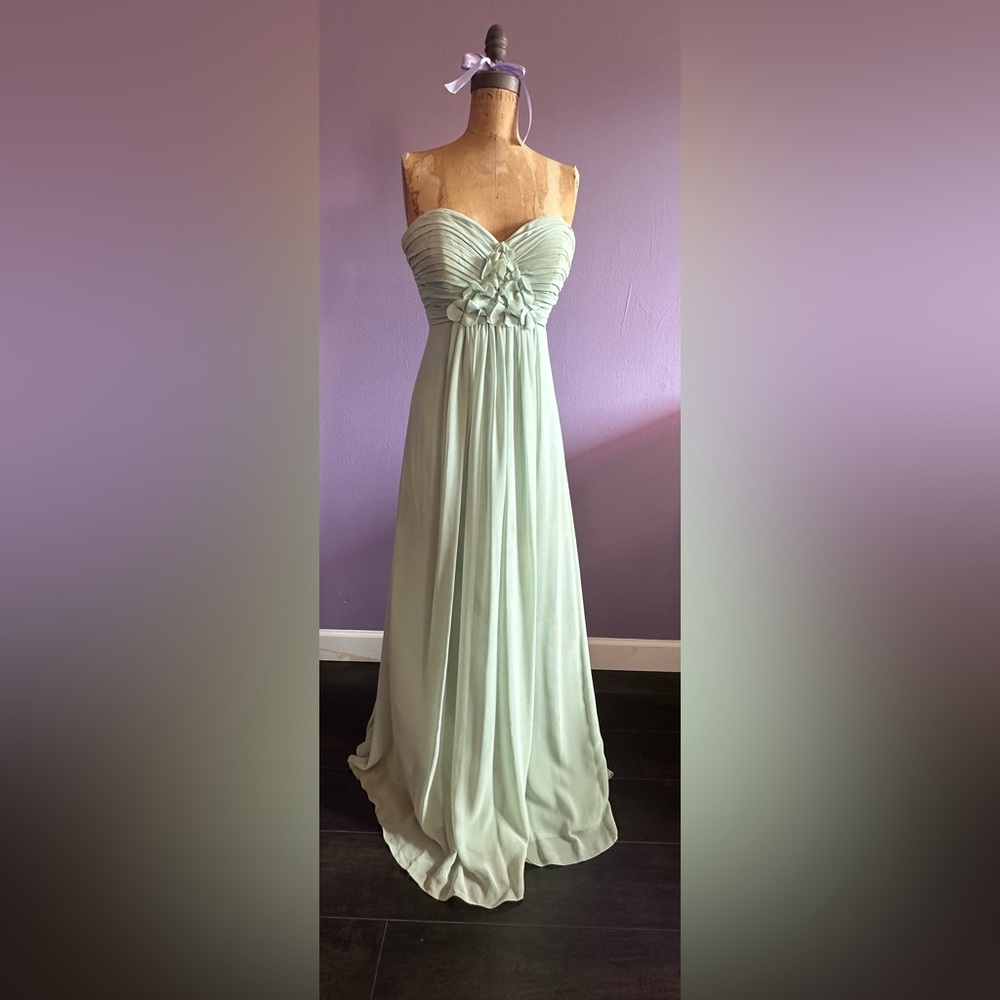 Bill Levkoff Pistachio Bridesmaid Dress